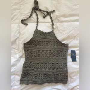 NWT Abercrombie crochet halter top